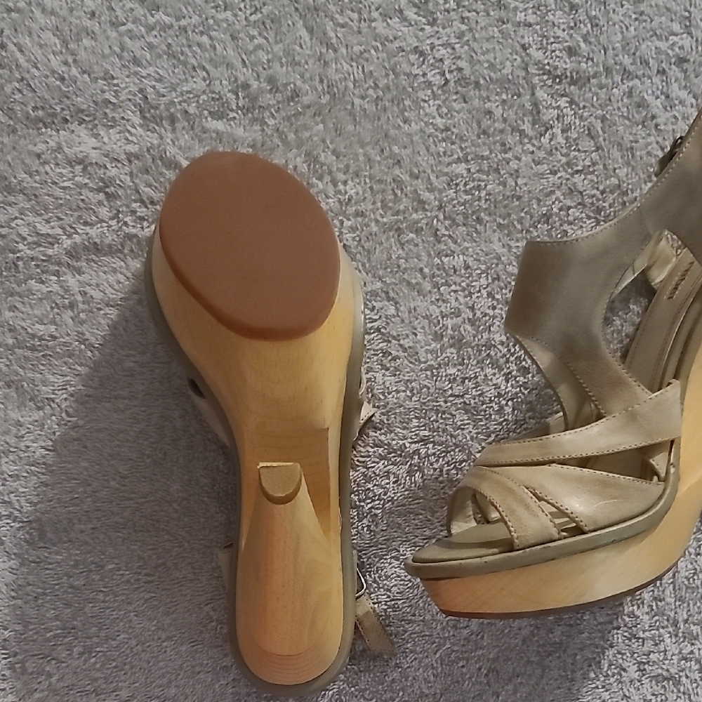 Luxury Rebel Taupe Strappy Heels - Picture 2 of 6